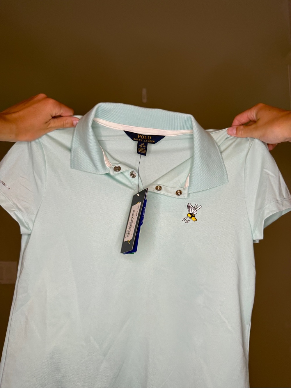 Polo Ralph Lauren Wingfoot Light Mint Green Bee Patch Polo